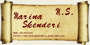 Marina Skenderi vizit kartica